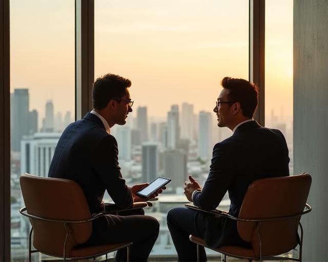 ทีมผู้เชี่ยวชาญของ Aurum Intellect กำลังให้คำปรึกษาในสำนักงานกรุงเทพที่ทันสมัย